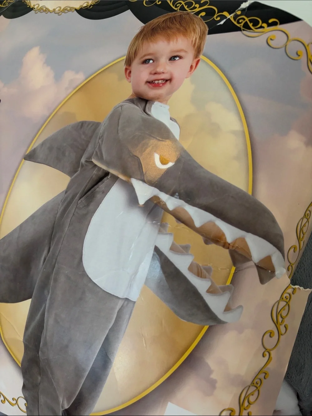Chompin' Shark Kids Costume - Gray